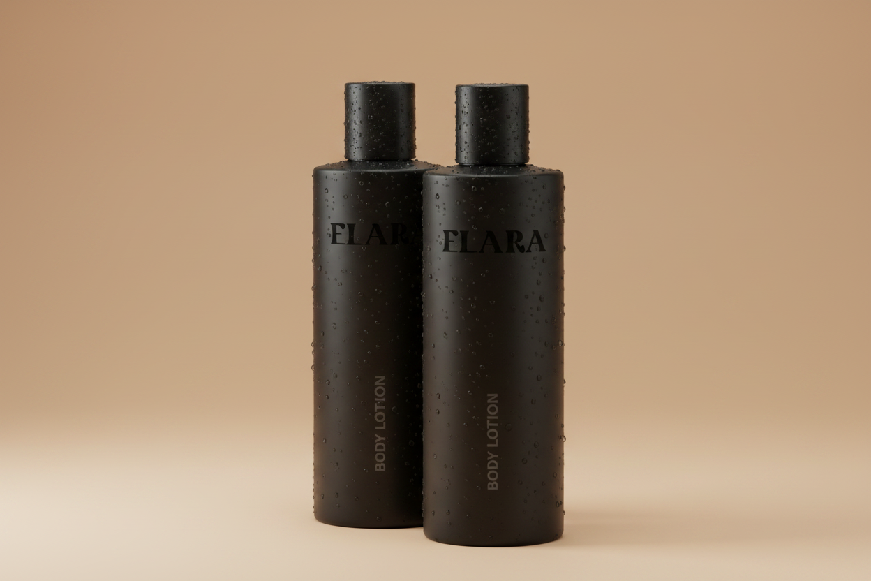 Body Lotion Matte Black Water Droplets