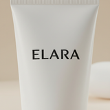 ELARA Daily Glow Face Wash close-up of black ELARA logo