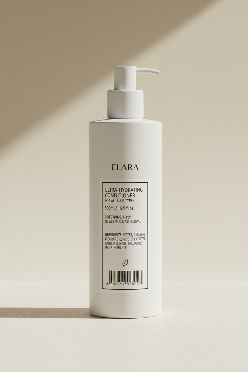 ELARA Repair Conditioner matte white bottle back shot