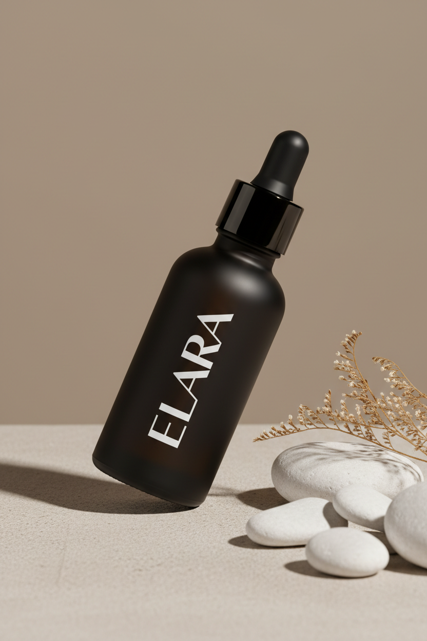 ELARA Scalp Therapy Hair Oil tilted dynamic angle